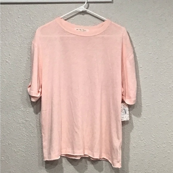 NWT Free People We The Free Cassidy Cuffed Sleeve T-Shirt Pink Women’s Size S - Picture 2 of 5
